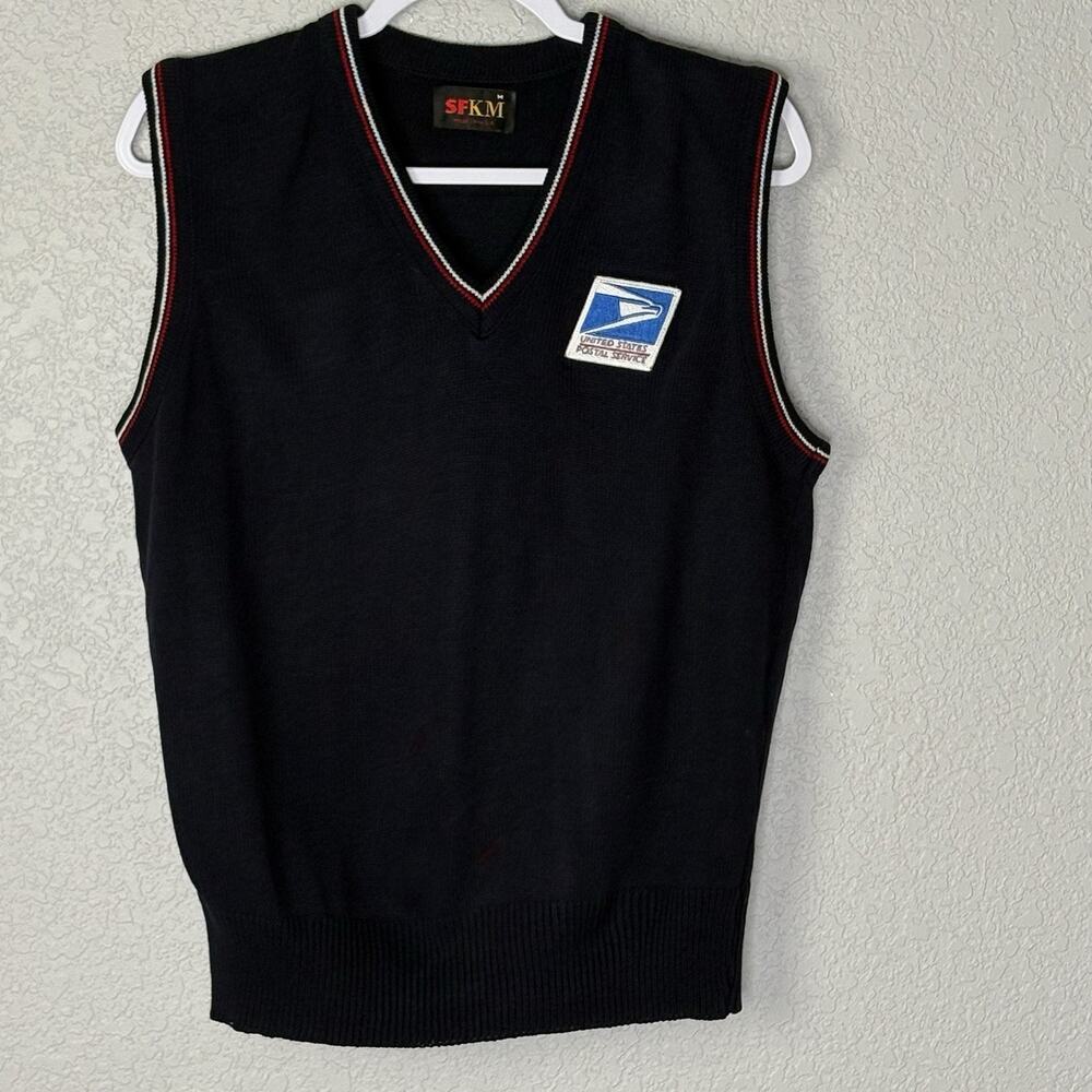 Vintage USPS Sweater Vest Navy Blue Size M